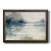 Renditions Gallery Canvas Wall Art Paintings & Prints Still Evening Waters Nature Abstract Black Walnut Framed Art for Bedroom Dining Living Room Office Home Kitchen Wall Decor - 16"X20" view 1