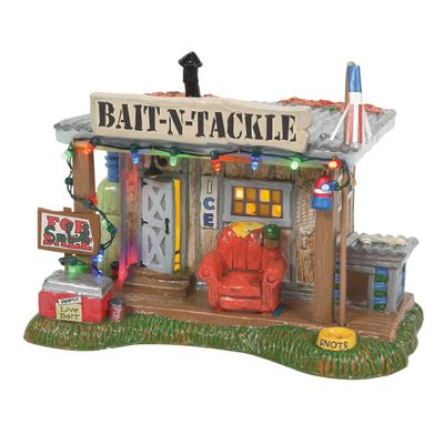 Department 56 Original Snow Village National Lampoon's Christmas Vacation Cousin Eddie Selling The Bait Shop Lit Building, 5.63 Inch, Multicolor