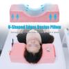 Toymay Comfortable Eyelash Extension Neck Pillow,Memory Foam Neck Contour Pillow for Sleeping Support,Beauty Salon Lash Grafting Pillow,Removable Pink Velvet Cervical Pillow view 3