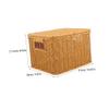Cabilock Household Woven Basket for Sundries Storage Deep Imitation Rattan Organizer for Home and Clothes Multi-purpose Container for Closet and Bedroom Storage view 2