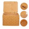 Cabilock Household Woven Basket for Sundries Storage Deep Imitation Rattan Organizer for Home and Clothes Multi-purpose Container for Closet and Bedroom Storage view 3