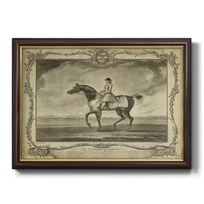 Renditions Gallery Black Walnut Framed Prints for Home Decor Distinguished Horses Historic Art Wall Prints for Bedroom Dining Living Room Office Home Kitchen Wall Decor - 16"X20"