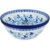 Polmedia Polish Pottery Bowl 6-inch UNIKAT - Stormy Blooms Pattern Handmade in Boleslawiec Poland by Ceramika Artystyczna + Certificate of Authenticity view 1
