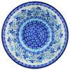 Polmedia Polish Pottery Bowl 6-inch UNIKAT - Stormy Blooms Pattern Handmade in Boleslawiec Poland by Ceramika Artystyczna + Certificate of Authenticity view 2