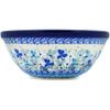 Polmedia Polish Pottery Bowl 6-inch UNIKAT - Stormy Blooms Pattern Handmade in Boleslawiec Poland by Ceramika Artystyczna + Certificate of Authenticity view 3