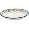 Polmedia Polish Pottery Dinner Plate UNIKAT - Flower Meadow In The Garden Pattern Handmade in Boleslawiec Poland by Ceramika Artystyczna + Certificate of Authenticity view 2