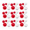 LIOOBO Christmas Vase Filler Pearl: Beads for Vases Decor, DIY Red Beads and White Beads for Centerpieces 500pcs Floating Beads 14mm, 10mm, and 8mm view 1