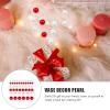 LIOOBO Christmas Vase Filler Pearl: Beads for Vases Decor, DIY Red Beads and White Beads for Centerpieces 500pcs Floating Beads 14mm, 10mm, and 8mm view 3