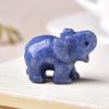 1PC Natural Crystal Rose Quartz Elephant Amethyst Obsidian Animals Stone Crafts Small Decoration Home Decor Christmas Present,Blue Jade view 1