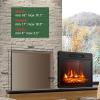 SIMOE 18 Inch Electric Fireplace Inserts, 1400W Wall-recessed & Freestanding Fireplace with 3 3D Flame Brightness & Thermostat, 0-6H Timer, Remote Control and Button Control view 3