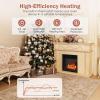 SIMOE 18 Inch Electric Fireplace Inserts, 1400W Wall-recessed & Freestanding Fireplace with 3 3D Flame Brightness & Thermostat, 0-6H Timer, Remote Control and Button Control view 4