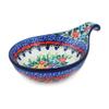 Polmedia Polish Pottery Condiment Dish UNIKAT - Hidden Cottage Pattern Handmade in Boleslawiec Poland by Ceramika Artystyczna + Certificate of Authenticity view 1