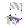 foxydry Fold Wall Mounted Clothes Drying Rack, Black Folding Laundry Airer for Indoor or Outdoor Use Aluminium and Steel 39.4x20x21 in (39.37 in / 100 cm) view 1
