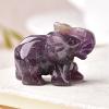 1PC Natural Crystal Rose Quartz Elephant Amethyst Obsidian Animals Stone Crafts Small Decoration Home Decor Christmas Present,Amethyst view 1