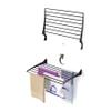 foxydry Fold Wall Mounted Clothes Drying Rack, Black Folding Laundry Airer for Indoor or Outdoor Use Aluminium and Steel 31.5x20x21 in (31.5 in / 80 cm) view 1