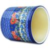Polmedia Polish Pottery Utensil Jar UNIKAT - Touch Of Beauty Pattern Handmade in Boleslawiec Poland by Ceramika Artystyczna + Certificate of Authenticity view 3