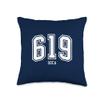 619 SDCA San Diego CA Arched Athletic Design Throw Pillow view 1