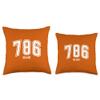 786 Miami FL Arched Athletic Design Throw Pillow view 3