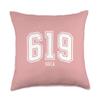 619 SDCA San Diego CA Arched Athletic Design Throw Pillow view 1