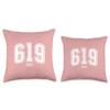 619 SDCA San Diego CA Arched Athletic Design Throw Pillow view 3