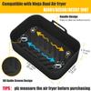Air Fryer Silicone Liners 10QT for Ninja DZ550 DZ550GY/DZ302/DZ401,MMH 2Pcs Rectangle Food-Grade Airfryer Pot Reusable Replacement Baking Basket Accessories for Ninja 10 QT 10in1 Dual Air Fryer,Black view 2