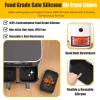 Air Fryer Silicone Liners 10QT for Ninja DZ550 DZ550GY/DZ302/DZ401,MMH 2Pcs Rectangle Food-Grade Airfryer Pot Reusable Replacement Baking Basket Accessories for Ninja 10 QT 10in1 Dual Air Fryer,Black view 4