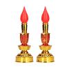 Buddhist Decor, Candle Lamp Chinese Style Traditional Retro for Office for Home for Meditation(Double Bright Electric Candle) view 1