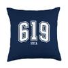 619 SDCA San Diego CA Arched Athletic Design Throw Pillow view 1