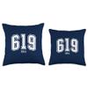 619 SDCA San Diego CA Arched Athletic Design Throw Pillow view 3