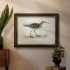 Renditions Gallery Canvas Nature Wall Art Black Walnut Frame Paintings Quiet Sandpiper Walk Modern Decorations Wall Hanging for Bedroom Dining Living Room Office Home Kitchen Artwork - 16"x20" view 3