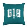619 SDCA San Diego CA Arched Athletic Design Throw Pillow view 1