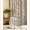 ILUOGUDU Geometric Blackout Window Curtains 1 Panel Bohemian Style Jacquard Darkening Curtains Rod Pocket Window Drapes for Living Room Bedroom (55" W x 72" L Cream) view 1