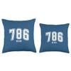 786 Miami FL Arched Athletic Design Throw Pillow view 3