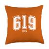 619 SDCA San Diego CA Arched Athletic Design Throw Pillow view 1