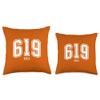 619 SDCA San Diego CA Arched Athletic Design Throw Pillow view 3