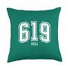 619 SDCA San Diego CA Arched Athletic Design Throw Pillow view 1