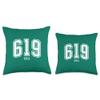 619 SDCA San Diego CA Arched Athletic Design Throw Pillow view 3