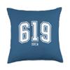 619 SDCA San Diego CA Arched Athletic Design Throw Pillow view 1