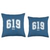 619 SDCA San Diego CA Arched Athletic Design Throw Pillow view 3