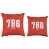 786 Miami FL Arched Athletic Design Throw Pillow view 3