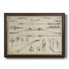 Renditions Gallery Canvas Wall Art Black Walnut Frame Paintings Vintage Hunting Tools Schematic Modern Canvas Wall Hanging for Bedroom Dining Living Room Office Home Kitchen Artwork - 16"x20" view 1