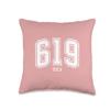 619 SDCA San Diego CA Arched Athletic Design Throw Pillow view 1