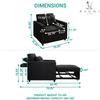 3 in 1 Chair Bed Sleeper  Convertible Sleeper Chair, Convertible Chair Bed, Multi-Position Convertible Sofa for Small Spaces, Modern Convertible Sofa Chair for Guest Room, Apartment, Home Office view 2