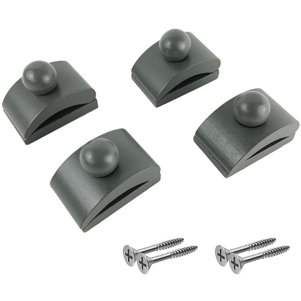 Classy Clamps Wooden Quilt Wall Hangers - 4 Large Clips (Grey) and Screws for Wall Hangings - Tapestry Hangers/Quilt Hangers for Wall hangings - Quilt Clips/Wall Clips for Hanging/Quilt Rack