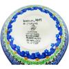 Polmedia Polish Pottery Condiment Dish UNIKAT - My Garden Window Pattern Handmade in Boleslawiec Poland by Ceramika Artystyczna + Certificate of Authenticity view 4