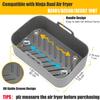 2PCs Air Fryer Silicone Liners for Ninja Foodi DualZone XL 2-Basket DZ550 DZ550GY/DZ401/DZ302, Reusable Food Grade Airfryer Baking Tray Replacement Accessories for Ninja/Cosori Dual-Bakset 9-10QT Gray view 2