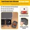 2PCs Air Fryer Silicone Liners for Ninja Foodi DualZone XL 2-Basket DZ550 DZ550GY/DZ401/DZ302, Reusable Food Grade Airfryer Baking Tray Replacement Accessories for Ninja/Cosori Dual-Bakset 9-10QT Gray view 4