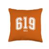 619 SDCA San Diego CA Arched Athletic Design Throw Pillow view 1