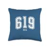 619 SDCA San Diego CA Arched Athletic Design Throw Pillow view 1