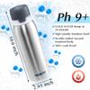 Level Up Way 25 Ounce Premium Stainless Steel Water Bottle with Filter  BPA Free - Travel Essentials - Alkaline Water Filter pH 9+ (Black) view 2